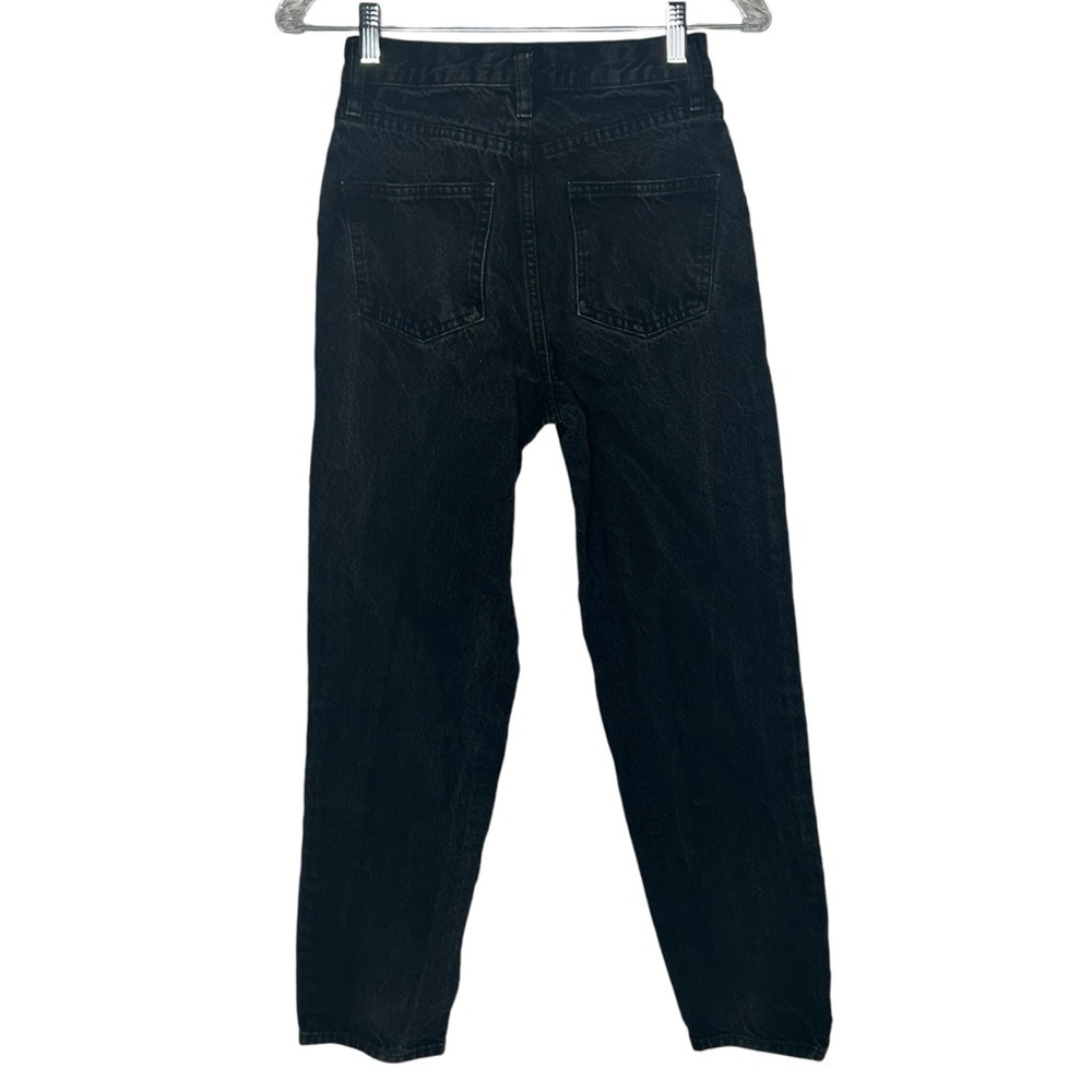 OAK + FORT High Rise Black Wash Straight Leg Jeans - Picture 3 of 15
